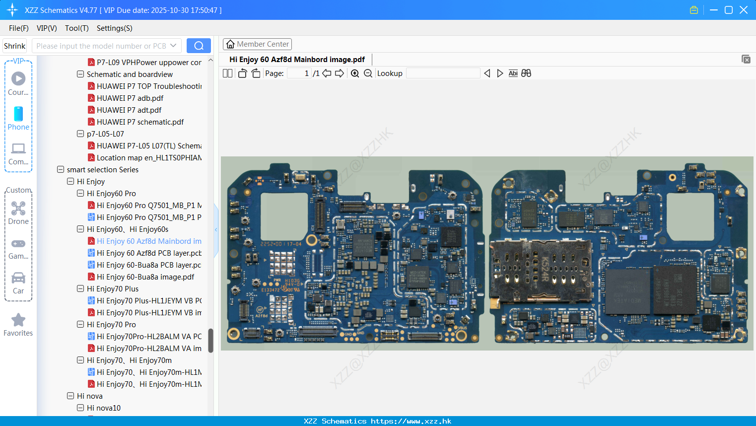 Huawei Hi Enjoy 60 Azf8d Mainbord Image